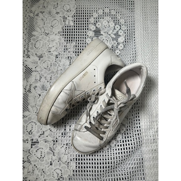 Golden Goose Shoes - Golden Goose Pure Star Leather Low-Top Sneakers